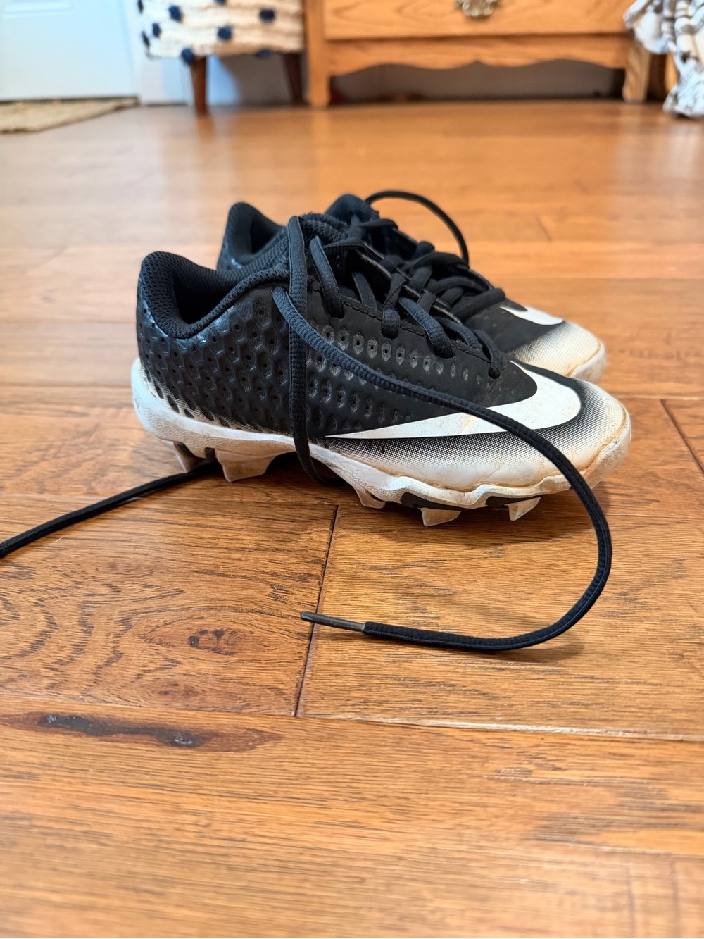 Nike Kids Black and White Cleats